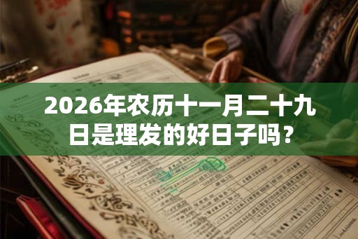 2026年农历十一月二十九日是理发的好日子吗？