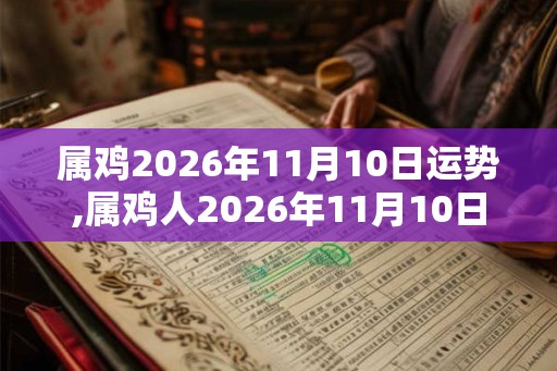 属鸡2026年11月10日运势,属鸡人2026年11月10日财运,生肖鸡2026年11月10日运势