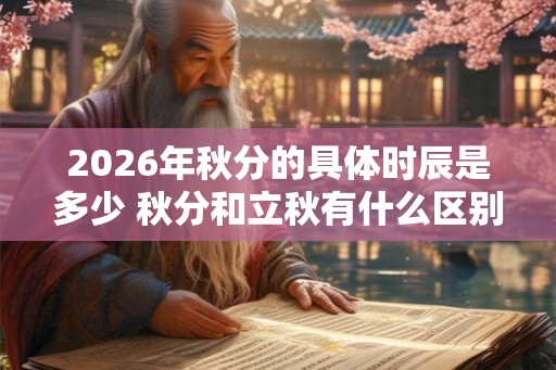 2026年秋分的具体时辰是多少 秋分和立秋有什么区别 2026年秋分的具体时辰是多少 秋分和立秋有什么区别