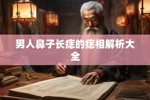 男人鼻子长痣的痣相解析大全