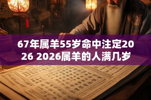 67年属羊55岁命中注定2026 2026属羊的人满几岁
