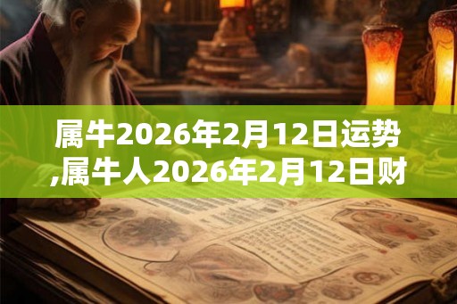 属牛2026年2月12日运势,属牛人2026年2月12日财运,生肖牛2026年2月12日运势 属牛2026年2月12日运势,属牛人2026年2月12日财运,生肖牛2026年2月12日运势