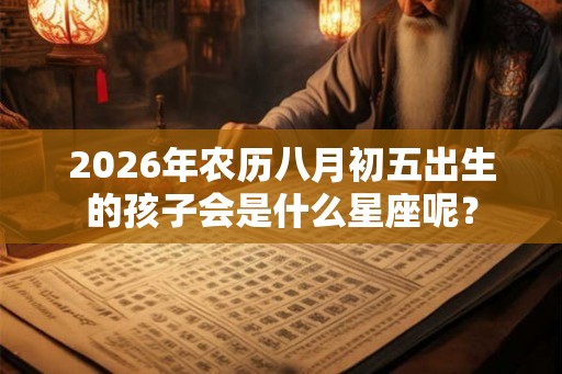 2026年农历八月初五出生的孩子会是什么星座呢？