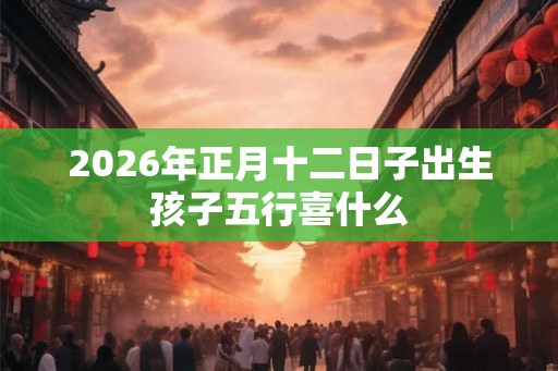 2026年正月十二日子出生孩子五行喜什么