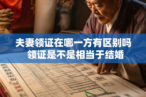夫妻领证在哪一方有区别吗  领证是不是相当于结婚