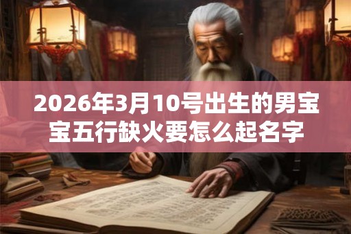 2026年3月10号出生的男宝宝五行缺火要怎么起名字
