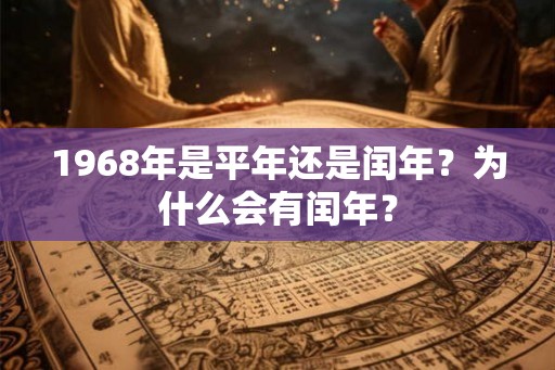 1968年是平年还是闰年？为什么会有闰年？