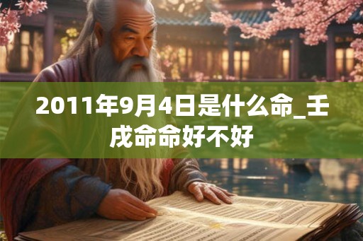 2011年9月4日是什么命_壬戌命命好不好
