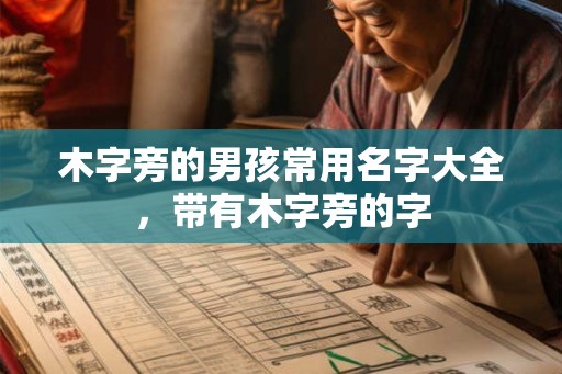 木字旁的男孩常用名字大全，带有木字旁的字