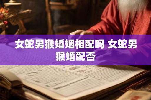 女蛇男猴婚姻相配吗 女蛇男猴婚配否