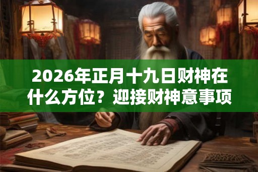 2026年正月十九日财神在什么方位?迎接财神意事项 2026年正月十九日财神在什么方位?迎接财神意事项