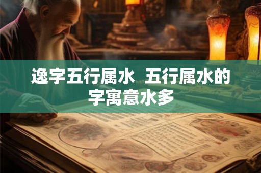逸字五行属水  五行属水的字寓意水多