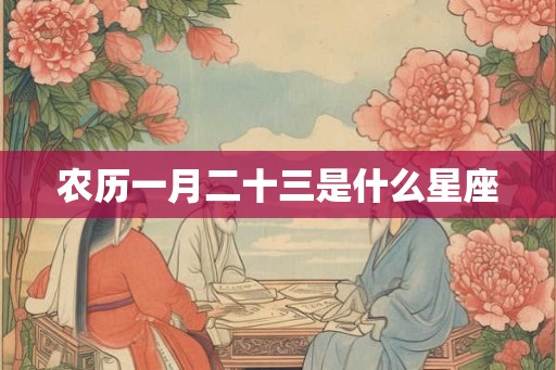 农历一月二十三是什么星座