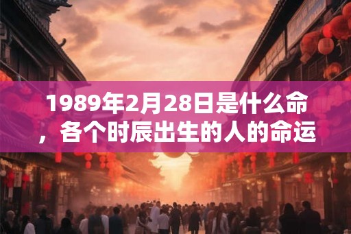 1989年2月28日是什么命，各个时辰出生的人的命运