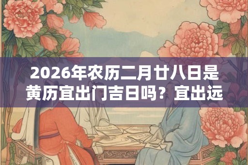 2026年农历二月廿八日是黄历宜出门吉日吗？宜出远门不