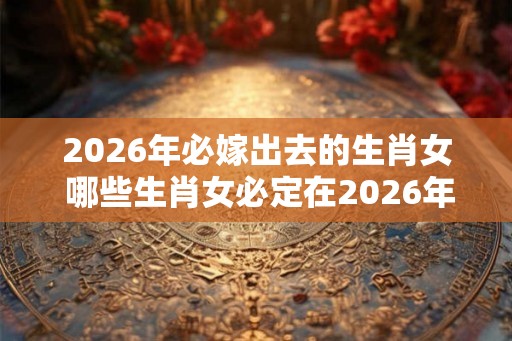 2026年必嫁出去的生肖女 哪些生肖女必定在2026年嫁出去