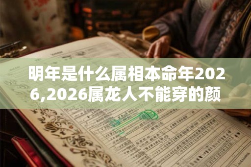 明年是什么属相本命年2026,2026属龙人不能穿的颜色