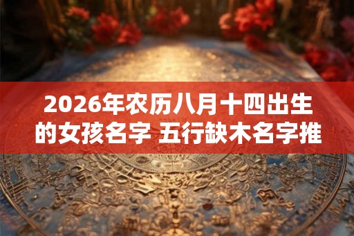 2026年农历八月十四出生的女孩名字 五行缺木名字推荐