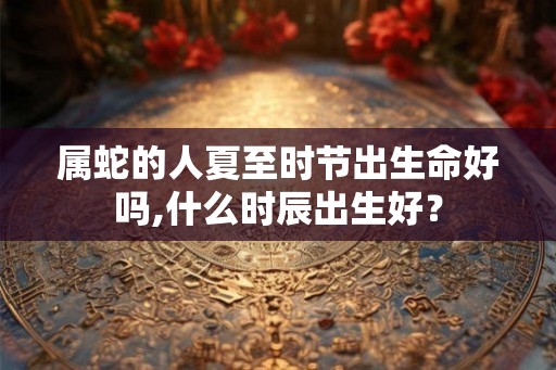 属蛇的人夏至时节出生命好吗,什么时辰出生好？