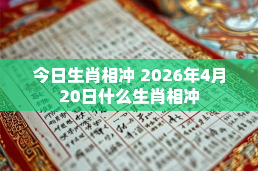 今日生肖相冲 2026年4月20日什么生肖相冲