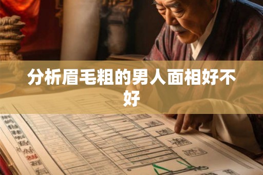 分析眉毛粗的男人面相好不好