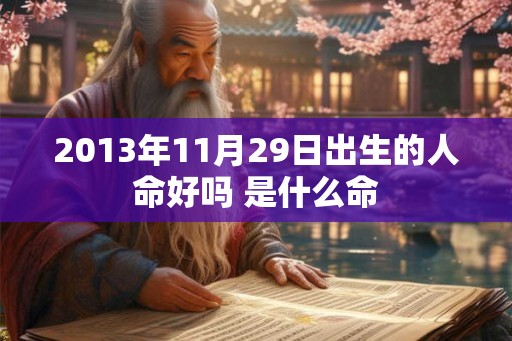 2013年11月29日出生的人命好吗 是什么命 2013年11月29日出生的人命好吗 是什么命