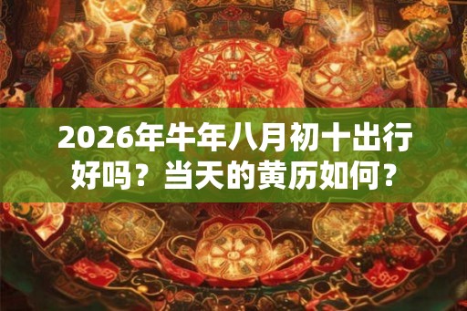 2026年牛年八月初十出行好吗？当天的黄历如何？