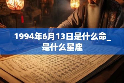 1994年6月13日是什么命_是什么星座