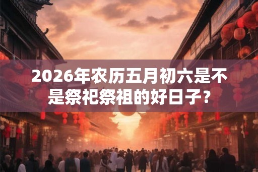 2026年农历五月初六是不是祭祀祭祖的好日子？