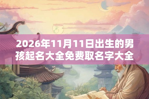 2026年11月11日出生的男孩起名大全免费取名字大全 2026年11月11日出生的男孩起名大全免费取名字大全
