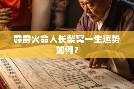 霹雳火命人长梨窝一生运势如何? 霹雳火命人长梨窝一生运势如何?