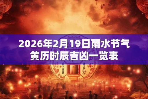 2026年2月19日雨水节气黄历时辰吉凶一览表
