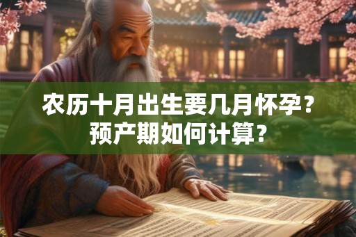 农历十月出生要几月怀孕?预产期如何计算? 农历十月出生要几月怀孕?预产期如何计算?