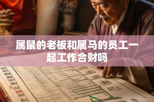 属鼠的老板和属马的员工一起工作合财吗