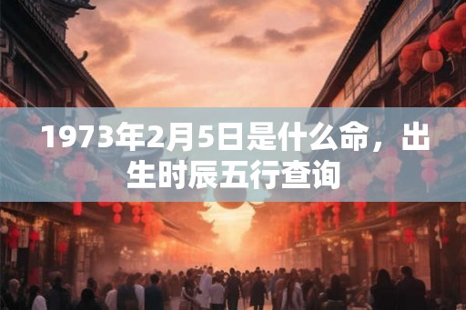 1973年2月5日是什么命，出生时辰五行查询