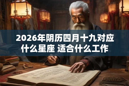 2026年阴历四月十九对应什么星座 适合什么工作