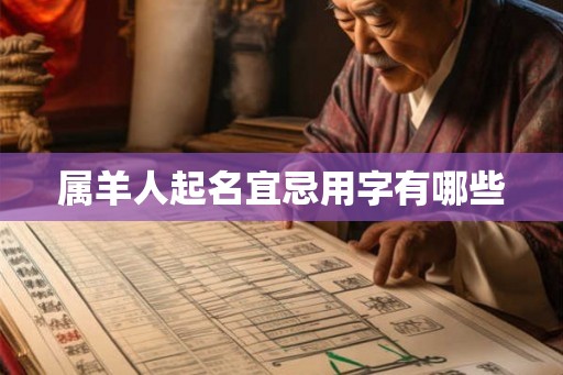 属羊人起名宜忌用字有哪些