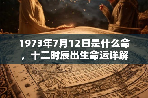1973年7月12日是什么命，十二时辰出生命运详解