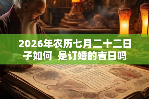 2026年农历七月二十二日子如何  是订婚的吉日吗
