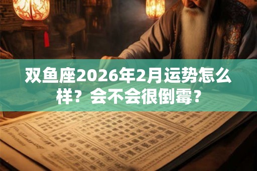 双鱼座2026年2月运势怎么样?会不会很倒霉? 双鱼座2026年2月运势怎么样?会不会很倒霉?