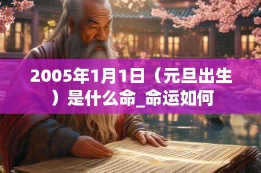 2005年1月1日（元旦出生）是什么命_命运如何