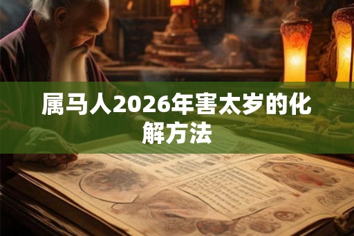 属马人2026年害太岁的化解方法