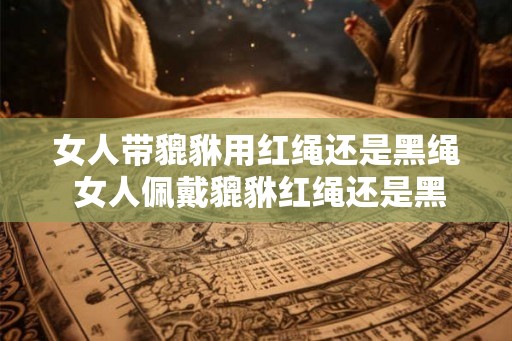 女人带貔貅用红绳还是黑绳 女人佩戴貔貅红绳还是黑绳