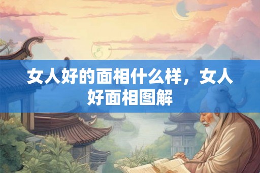 女人好的面相什么样，女人好面相图解