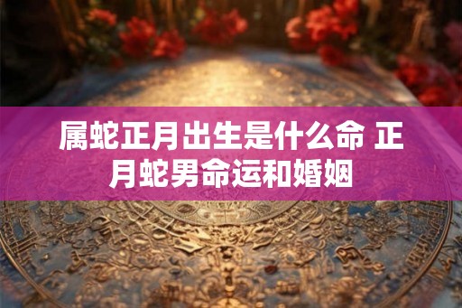 属蛇正月出生是什么命 正月蛇男命运和婚姻