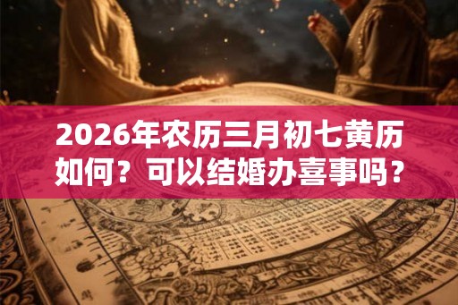 2026年农历三月初七黄历如何？可以结婚办喜事吗？