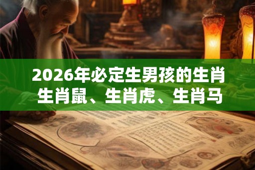 2026年必定生男孩的生肖 生肖鼠、生肖虎、生肖马
