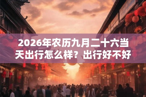 2026年农历九月二十六当天出行怎么样？出行好不好？