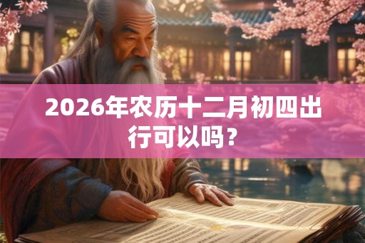 2026年农历十二月初四出行可以吗? 2026年农历十二月初四出行可以吗?