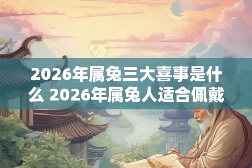 2026年属兔三大喜事是什么 2026年属兔人适合佩戴什么
